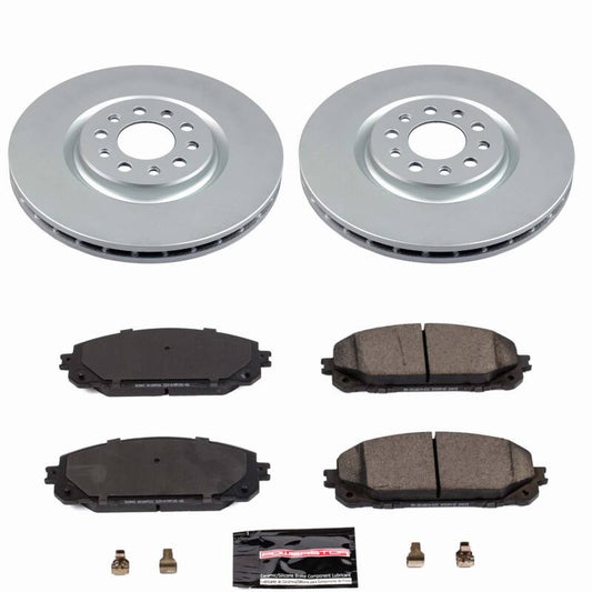 Power Stop 16-23 Jeep Cherokee Front Z23 Coated Brake Kit