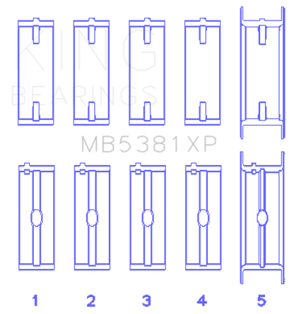 King Engine Bearings Holden 253/308CI 5.0L/5.7L (Size .010) Main Bearing Set