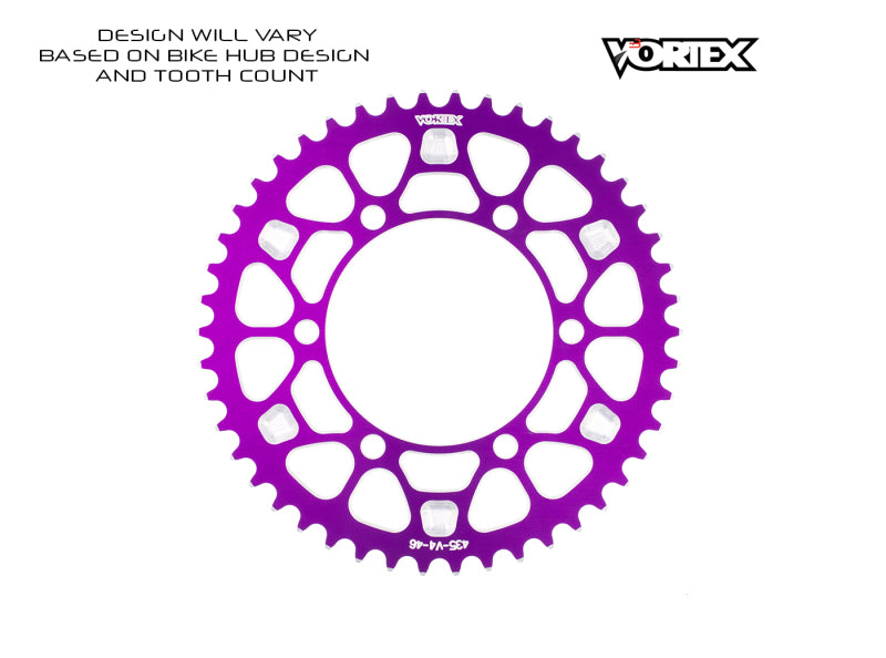 Vortex Racing V4 44 Tooth 520 Sprocket Use w/ 3766 Front - Purple