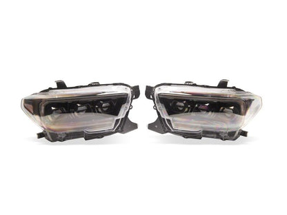 Raxiom 16-23 Toyota Tacoma CXR Series V2 LED Projector Headlights- Black Housing- Clear Lens