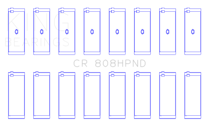 King Engine Bearings Chevrolet BBC 369-502 Gen Iv/V/Vi(Size STDX) Connecting Rod Bearing Set