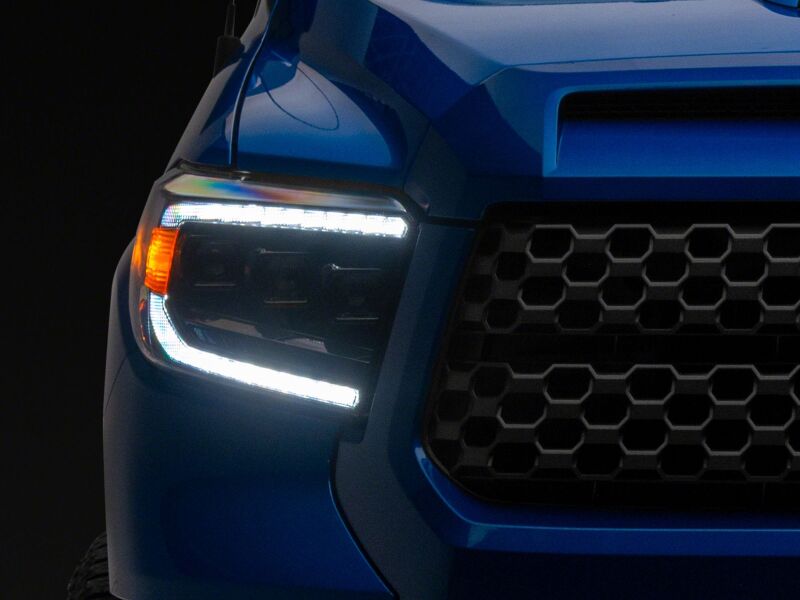 Raxiom 14-21 Toyota Tundra CXR Series LED Headlights- Black Housing- Clear Lens