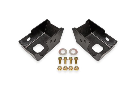 BMR 2021+ Ford Bronco (Exc. Bronco Sport) Rear Shock Mount Skid Plates - Black Hammertone