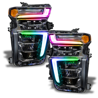 Oracle 2021 Chevy Silverado HD 2500/3500 RGB+W Headlight DRL Upgrade Kit ColorSHIFT 2