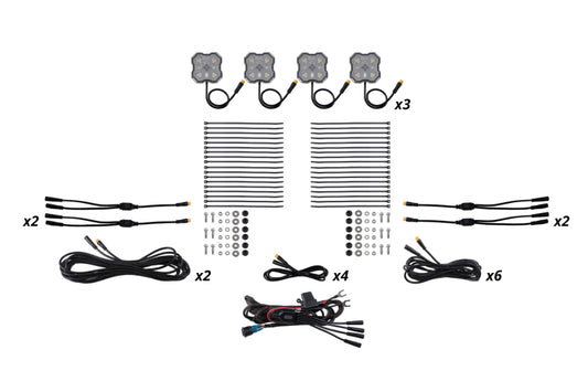 Diode Dynamics Rock Light - Amber/White - M8 12-Pack