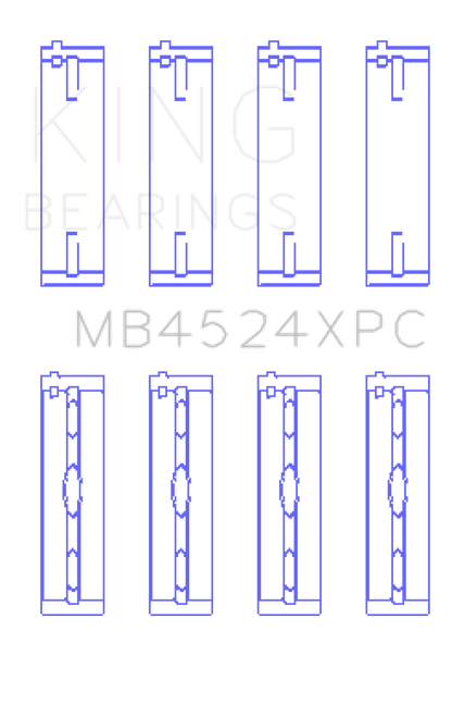 King Engine Bearings Nissan VR38DETT (Size .026) pMaxKote Performance Main Bearing Set
