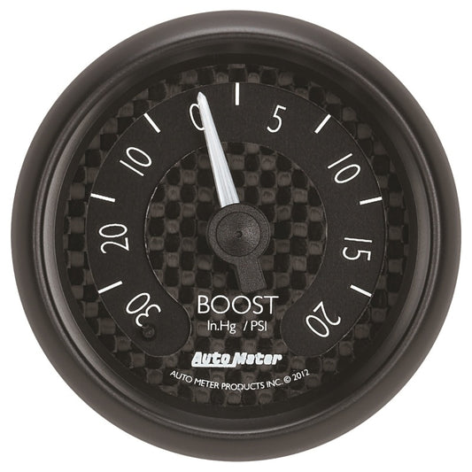 Autometer GT Series 52mm Mechanical 30 In Hg/20 psi Vacuum/Boost Gauge