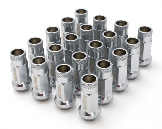 Wheel Mate Muteki SR48 Open End Lug Nuts - Satin Silver 12x1.25 48mm