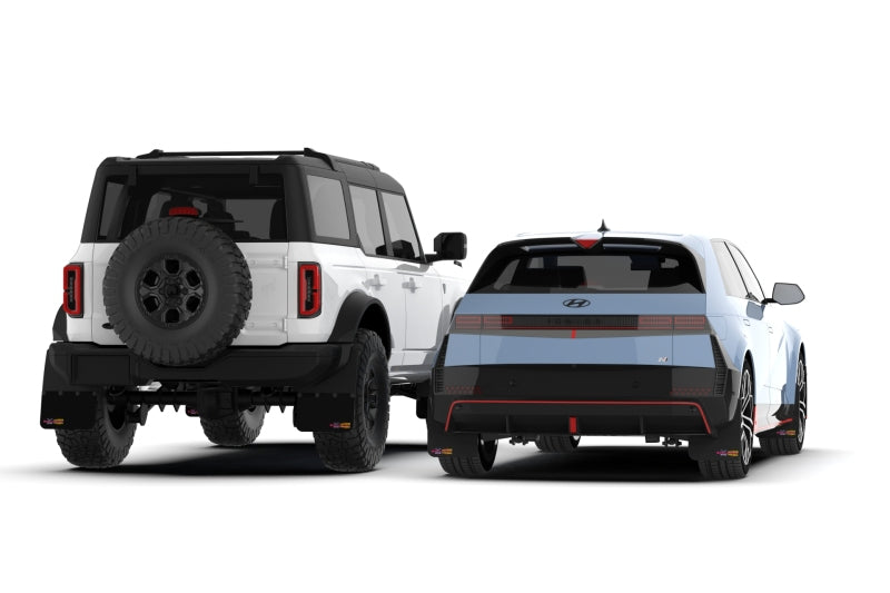 Rally Armor 21-25 Ford Bronco NO-ST Steel Rear Bumper Black Mud Flap BCE Pink Logo