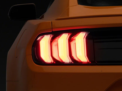 Raxiom 15-23 Ford Mustang Euro Style LED Tail Lights- Gloss Black Housing- Red Lens