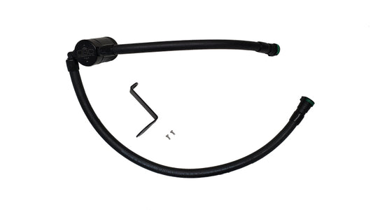 J&amp;L 23-26 Ford F-250/F-350 6.8L;7.3L Oil Separator 3.0 Passenger Side - Black Anodized