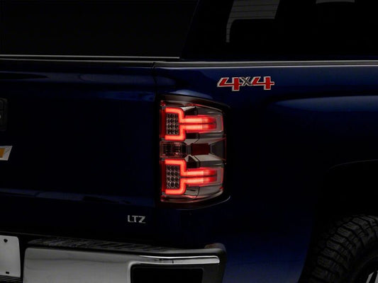Raxiom 14-18 Chevrolet Silverado 1500 LED Tail Lights/Seq Turn Signals- Chrome- Clear Lens