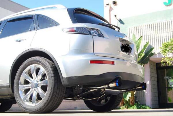 Invidia 03-08 Infiniti FX35/45 Gemini Single Layer Titanium Tip Cat-back Exhaust