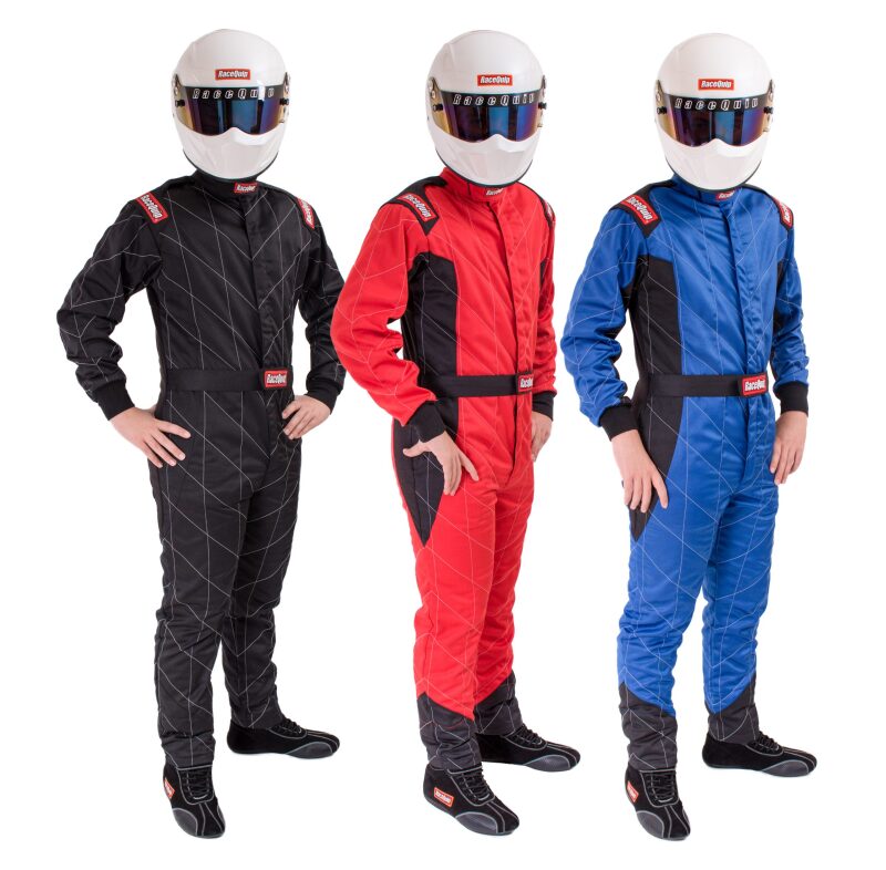 RaceQuip Black Chevron-5 Suit SFI-5 - 3XL