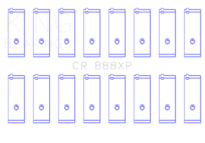 King Engine Bearings Toyota 1UZ-FE / 2UZ-FE / 3UZ-FE (Size +0.25mm) Connecting Rod Bearing Set