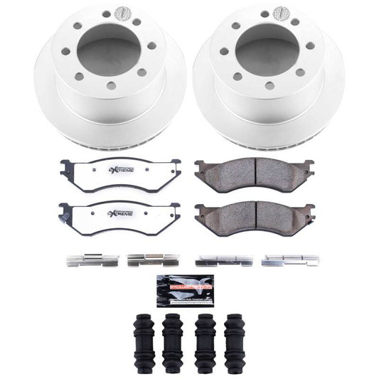 Power Stop 01-02 Dodge Ram 2500 Rear Z36 Coated Truck & Tow Brake Kit