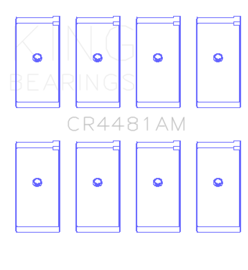 King Engine Bearings Mitsubishi 4G63/4G64 6 Bolt 1st Gen DSM (Size 0.50mm) Rod Bearing Set