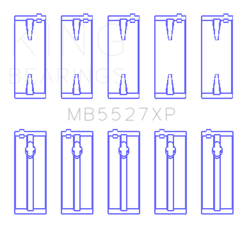 King Engine Bearings Toyota 4AGE/4AGZE 16V 1.6L Performance Main Bearing Set - Size STD