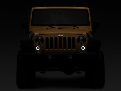 Raxiom 07-18 Jeep Wrangler JK Axial Series LED Turn Signals w/ Halo (Smoked)