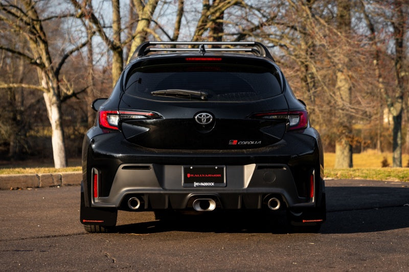 Rally Armor 23-26 Toyota GR Corolla Black UR Mud Flap w/White Logo