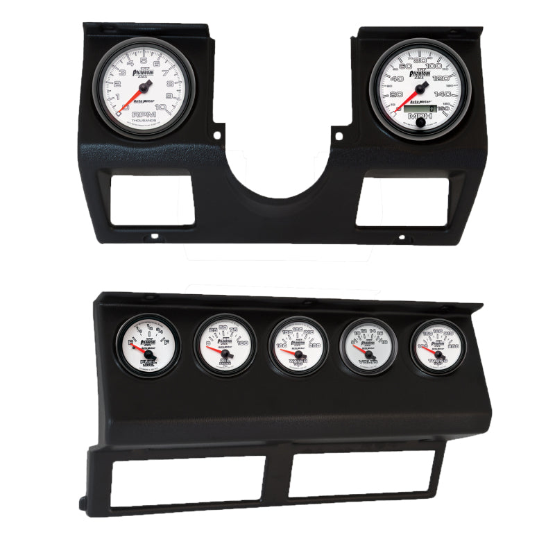 Autometer Phantom II Direct Fit Dash Kit 87-96 Jeep Wrangler YJ (Tach/MPH/FL/OilP/WTMP/VLT/TRNS)