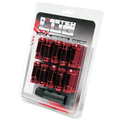 Wheel Mate Monster Locking Lug Nut Set of 4 - Red 14x1.50