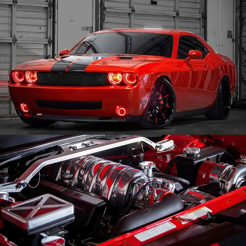Oracle 0814 Dodge Challenger Dynamic Surface Mount Headlight/Fog Light Halo Kit COMBO