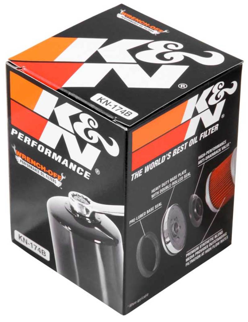 K&N Oil Filter 08-17 Harley-Davidson VRSCDX Night Rod Special 76 CI 3in OD x 3.844in Height