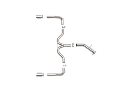 aFe Takeda 20-21 Kia Forte GT 1.6L (t) 3in to 2.5in SS Axle-Back Exhaust System w/ Polished Tips