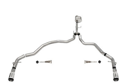 Corsa 2021-2025 Ford F-150 Regular Cab/6.5in Bed 5.0L V8 Xtreme Cat-Back Dual Rear Exit-Polished