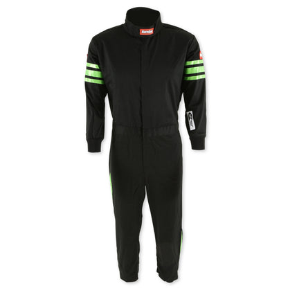 RaceQuip Green Trim SFI-1 JR. Suit - Kids Small