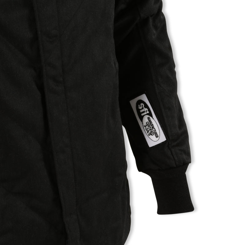 RaceQuip Black Chevron-5 Jacket SFI-5 - Medium
