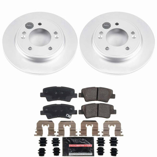 Power Stop 17-20 Hyundai Elantra Rear Z23 Coated Brake Kit