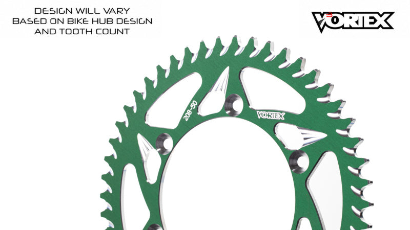 Vortex Racing 36 Tooth 520 Rear Sprocket - Green