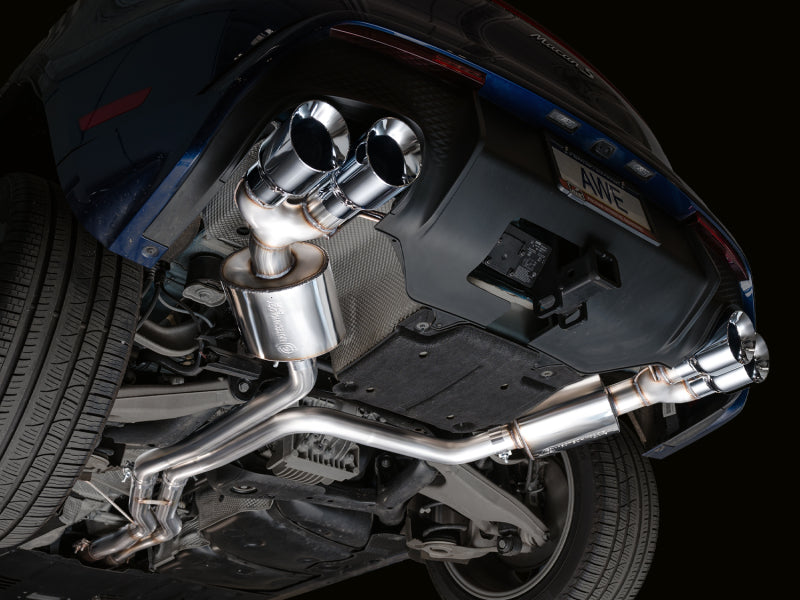 AWE Tuning 19-21 Porsche Macan 3.0T/2.9TT Touring Edition Cat-Back Exhaust w/ Chrome Silver Tips