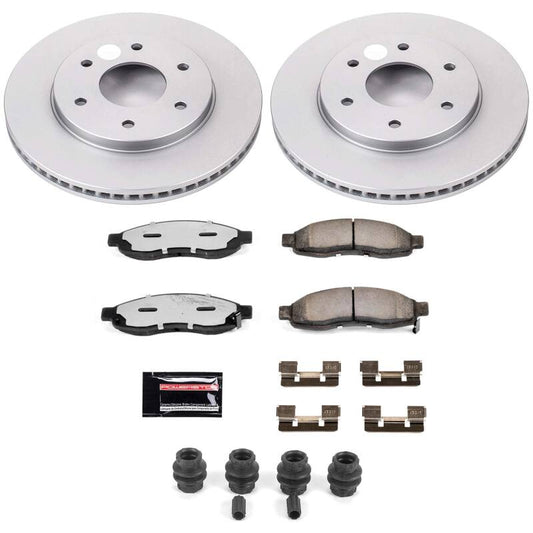 Power Stop 04-05 Infiniti QX56 Front Z36 Coated Truck & Tow Brake Kit