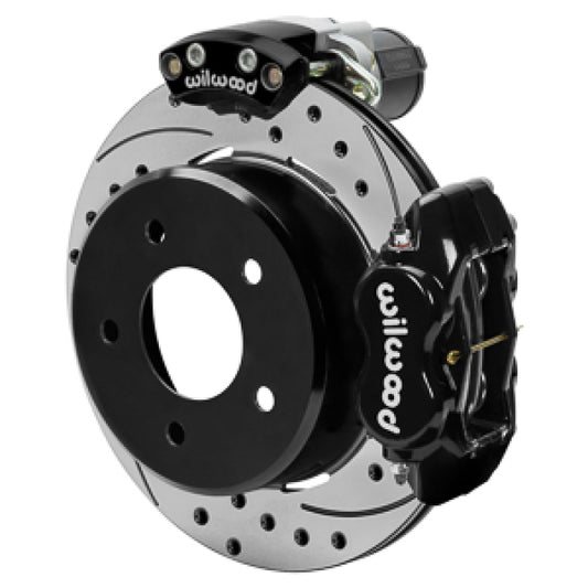 Wilwood 88-98 GM C1500 Rear Electronic Parking Brake Kit Black 12.19in SRP Rotor 3.25in Offset