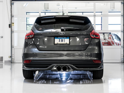 AWE Tuning Ford Focus ST Touring Edition Cat-Back Exhaust - Resonated - Chrome Silver Tips