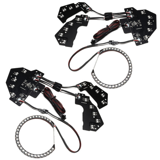 Oracle 18-21 Ford Mustang Dynamic DRL w/ Halo Kit & Sequential Turn Signal - ColorSHIFT