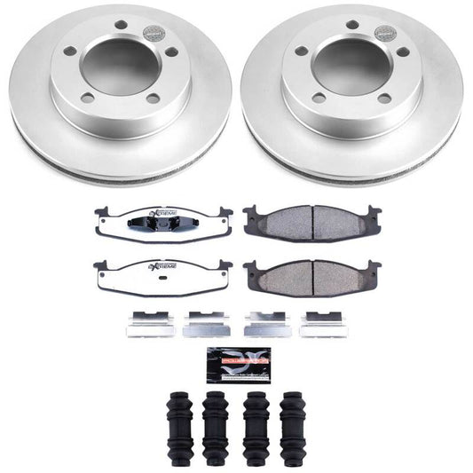 Power Stop 94-96 Ford Bronco Front Z36 Coated Truck & Tow Brake Kit