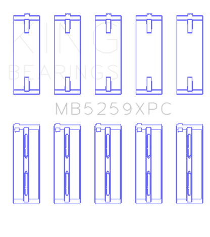 King Honda A-Series/B-Series/K-Series pMaxKote Performance Main Bearing Set - Size STDX