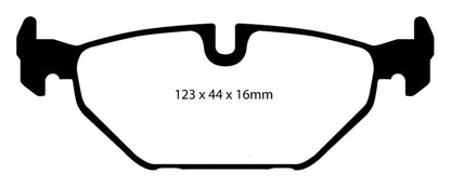 EBC 99-01 Saab 9-5 2.3 Turbo (Aero) Yellowstuff Rear Brake Pads