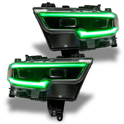 Oracle 19-21 RAM 1500 Projector LED Headlight DRL Kit - RGBW+A w/ 2.0 Controller