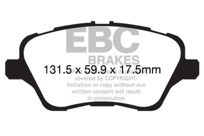 EBC 13-17 Ford Fiesta ST 1.6 Turbo Yellowstuff Front Brake Pads