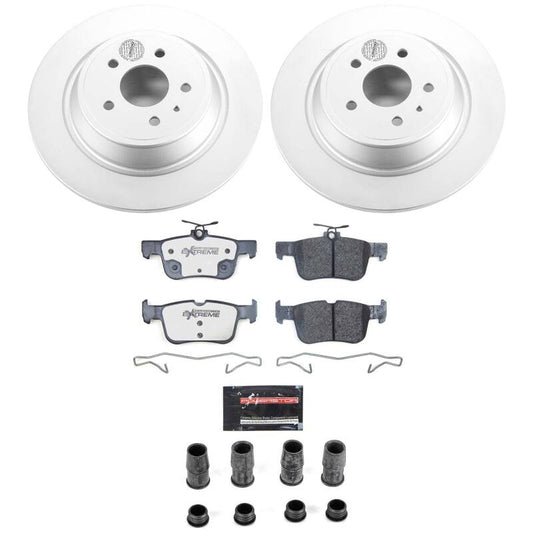 Power Stop 17-19 Ford Escape Rear Z36 Coated Truck & Tow Brake Kit