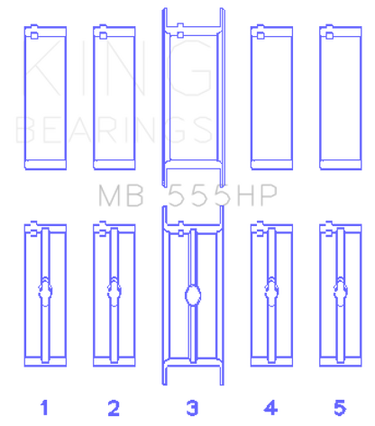 King Engine Bearings Chrysler 350 / 361 / 383 / 403 Performance Main Bearing set