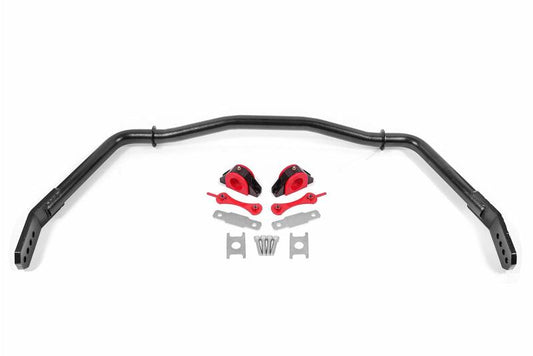 BMR 05-14 Ford Mustang Front Hollow 38mm Sway Bar Kit w/ Bushings - Hammertone Black