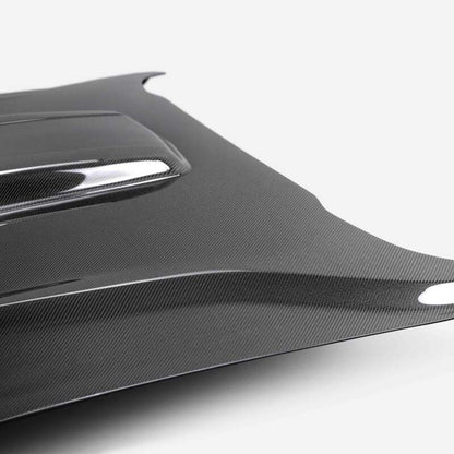 Anderson Composites 21-23 Ford Mustang Mach 1 Type-SK Double-Sided Carbon Fiber Hood