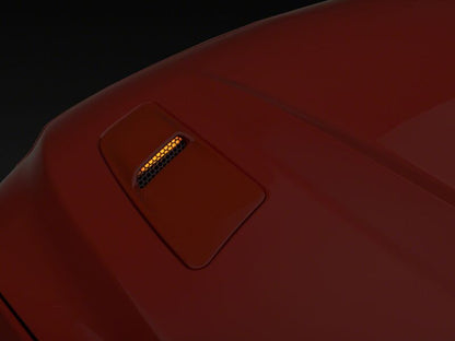Raxiom 15-17 Ford Mustang GT Axial Series Hood Mount Turn Signal Kit- Amber LED