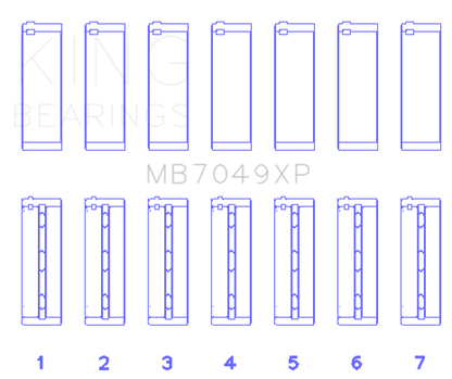 King Engine Bearings Toyota 1FZFE (Size STD) Performance Main Bearing Set